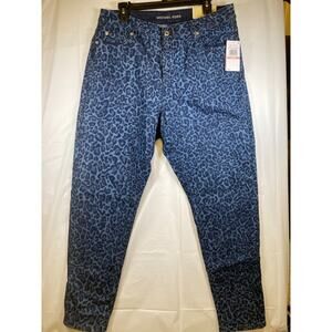 Michael Kors Women's Blue High Rise Skinny Cotton Jean Pants Plus Size 14W